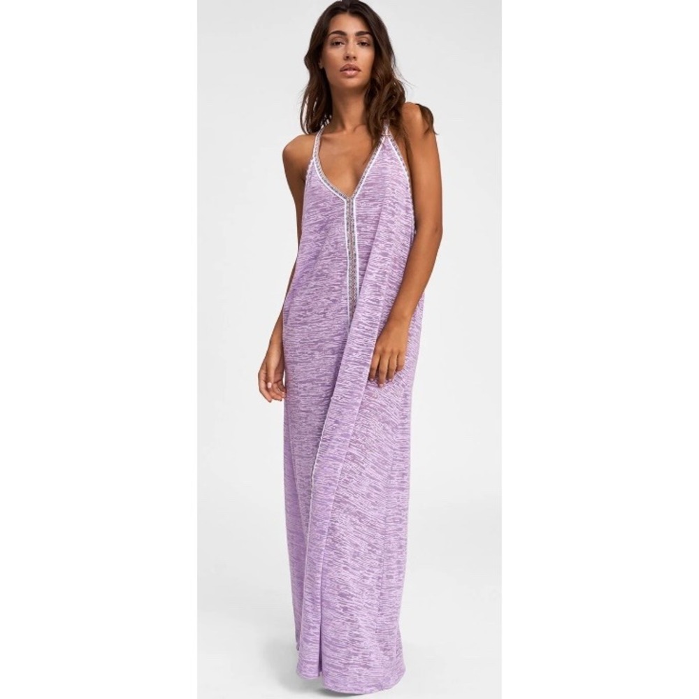 Pitusa Inca Sundress Lavender Maxi Cover Up Petite Made in Peru